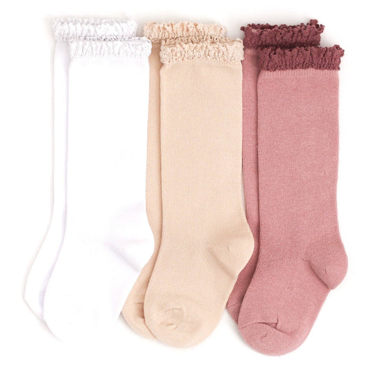 Little Stocking Co. - Girlhood Lace Top Knee High Sock 3-Pack