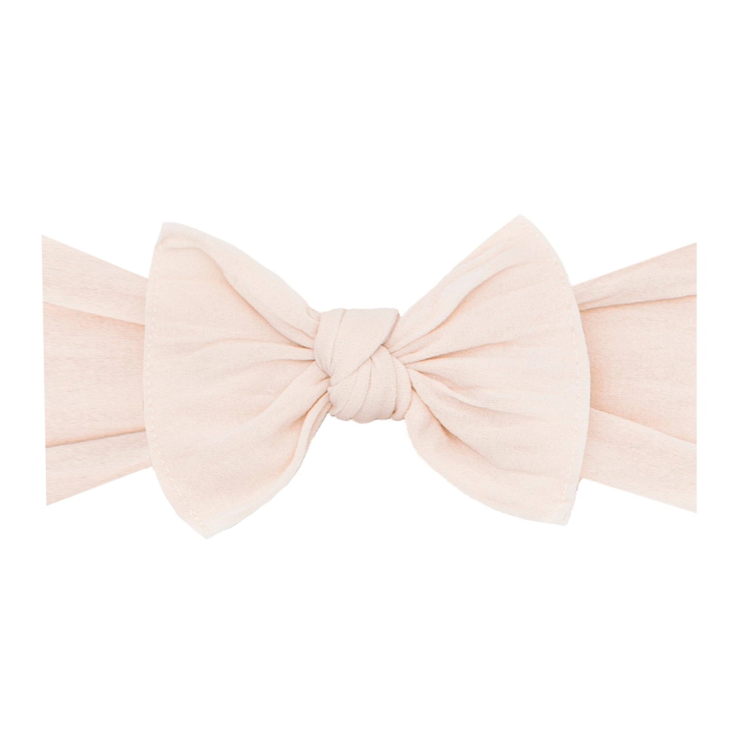 Baby Bling Bows - THE KNOT Soft nylon headband: oatmeal