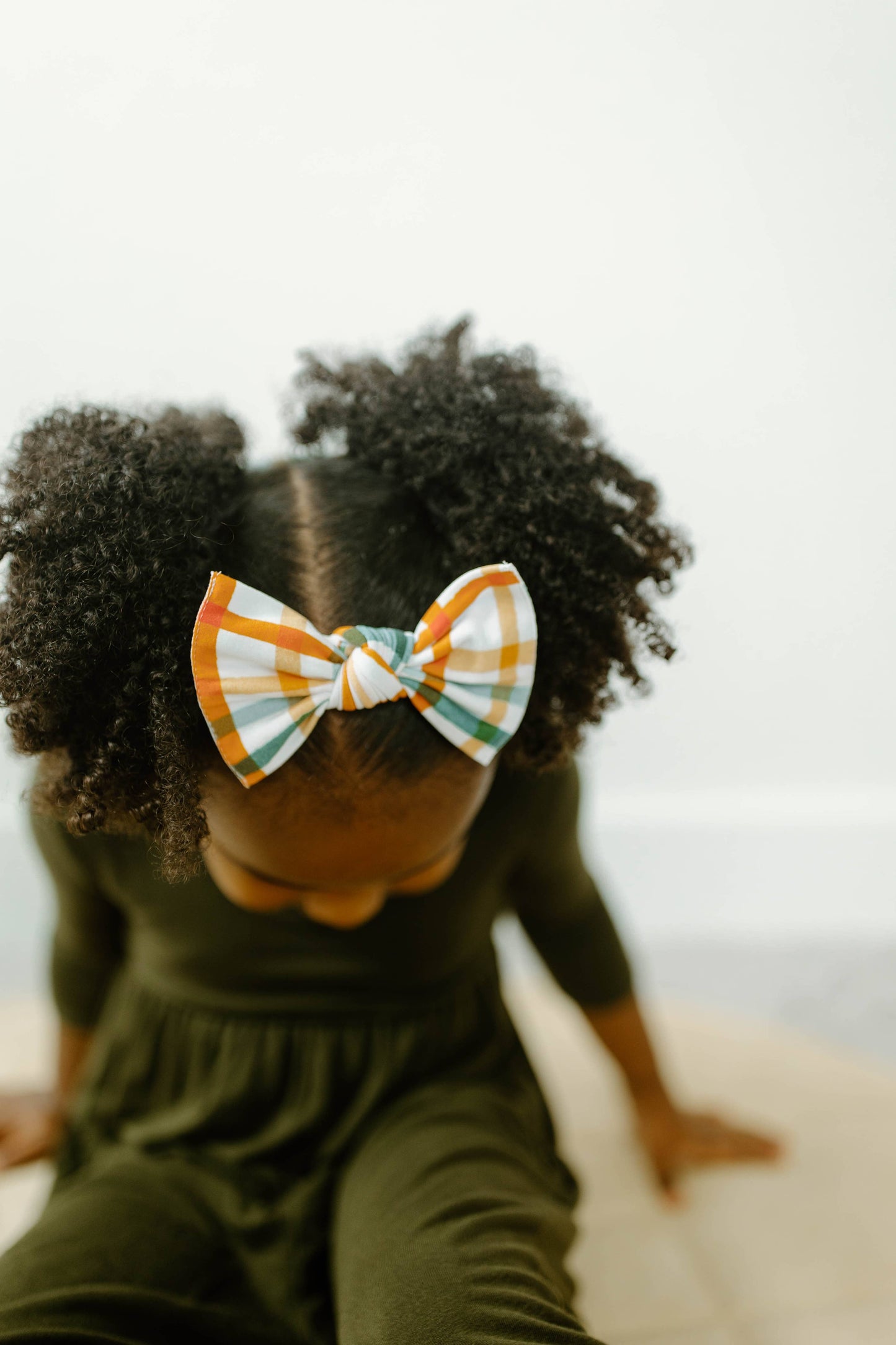 Baby Bling Bows - PRINTED KNOT: harvest plaid