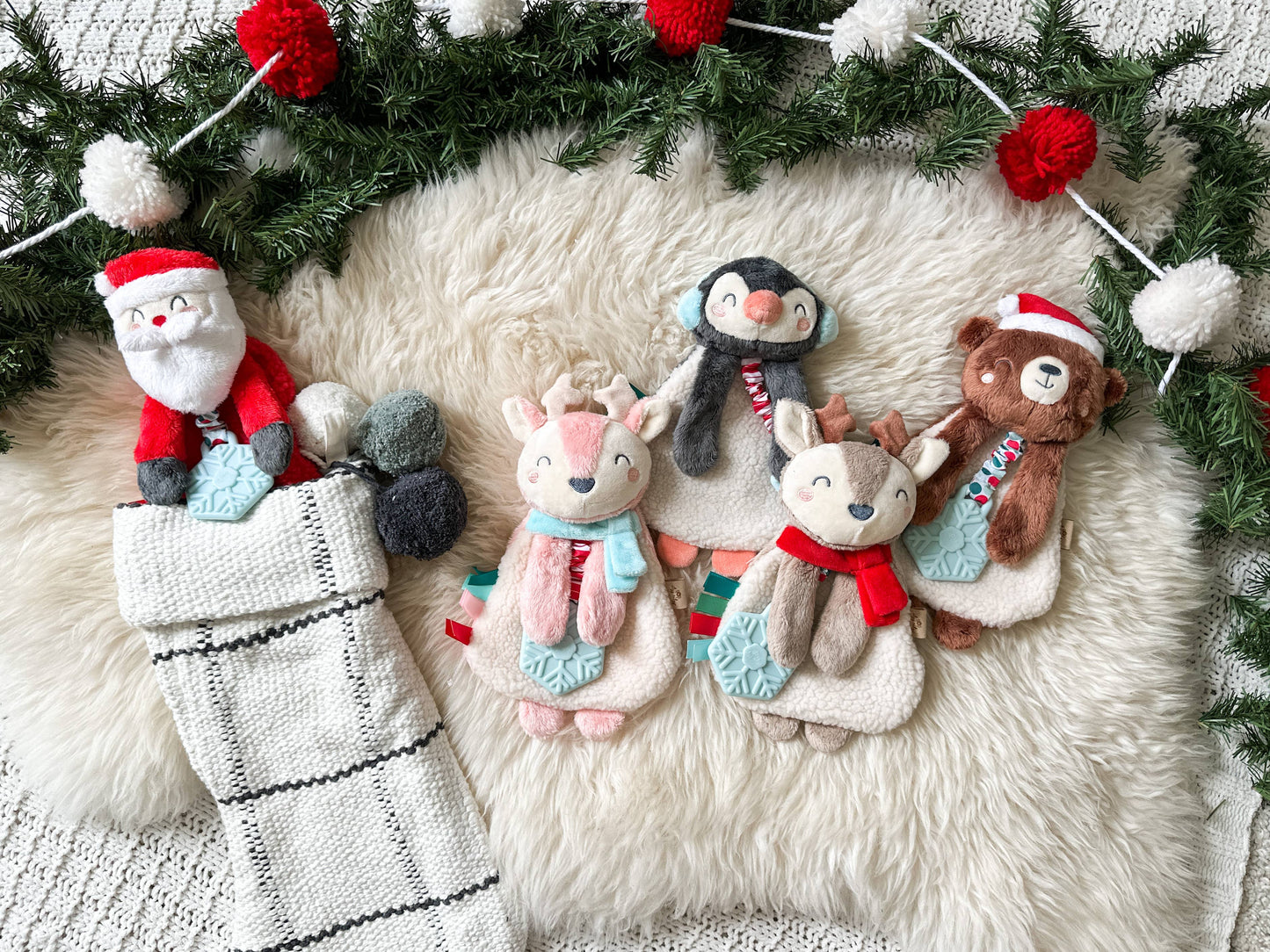 Itzy Ritzy - Holiday Itzy Lovey™ Plush + Teether Toy: Reindeer