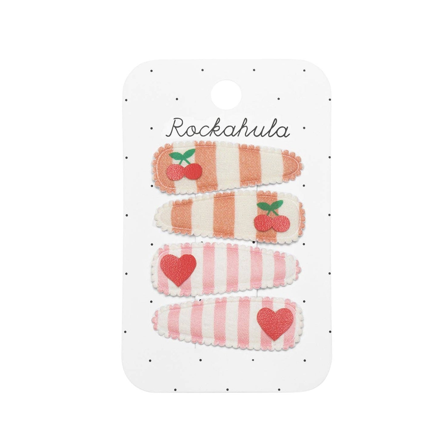 Rockahula Kids - Cherry Stripe Fabric Clip Set