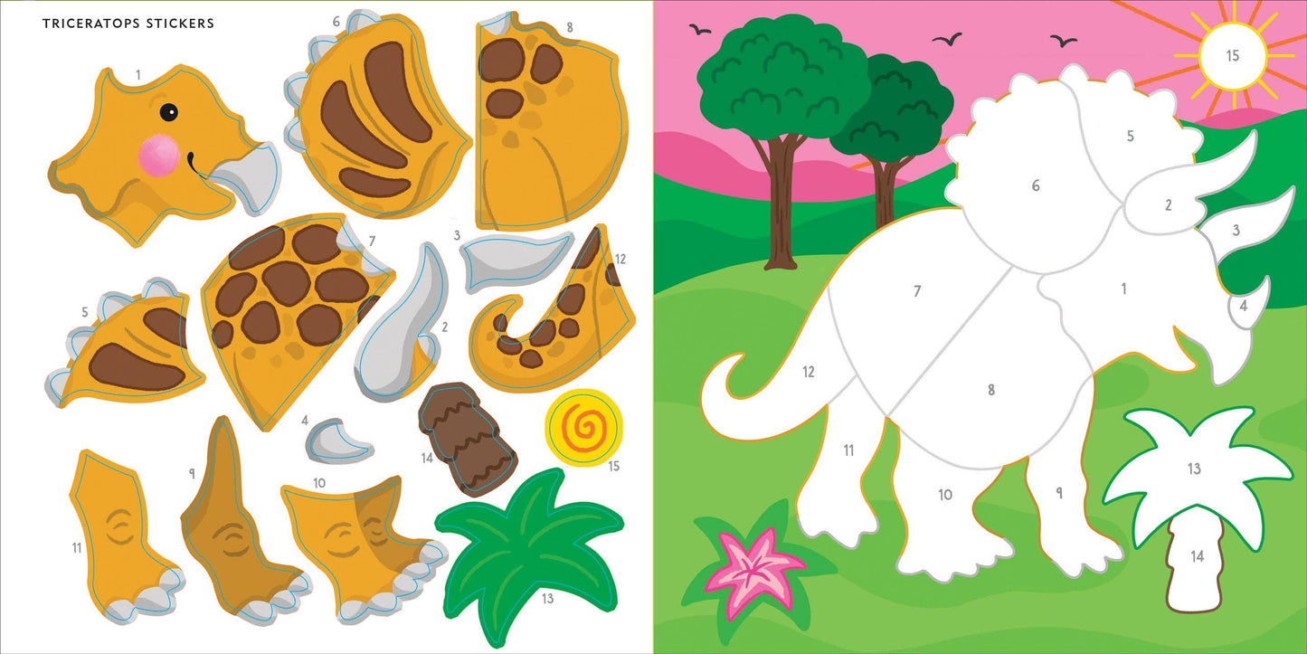 Peter Pauper Press - Dinosaurs First Color by Sticker Book