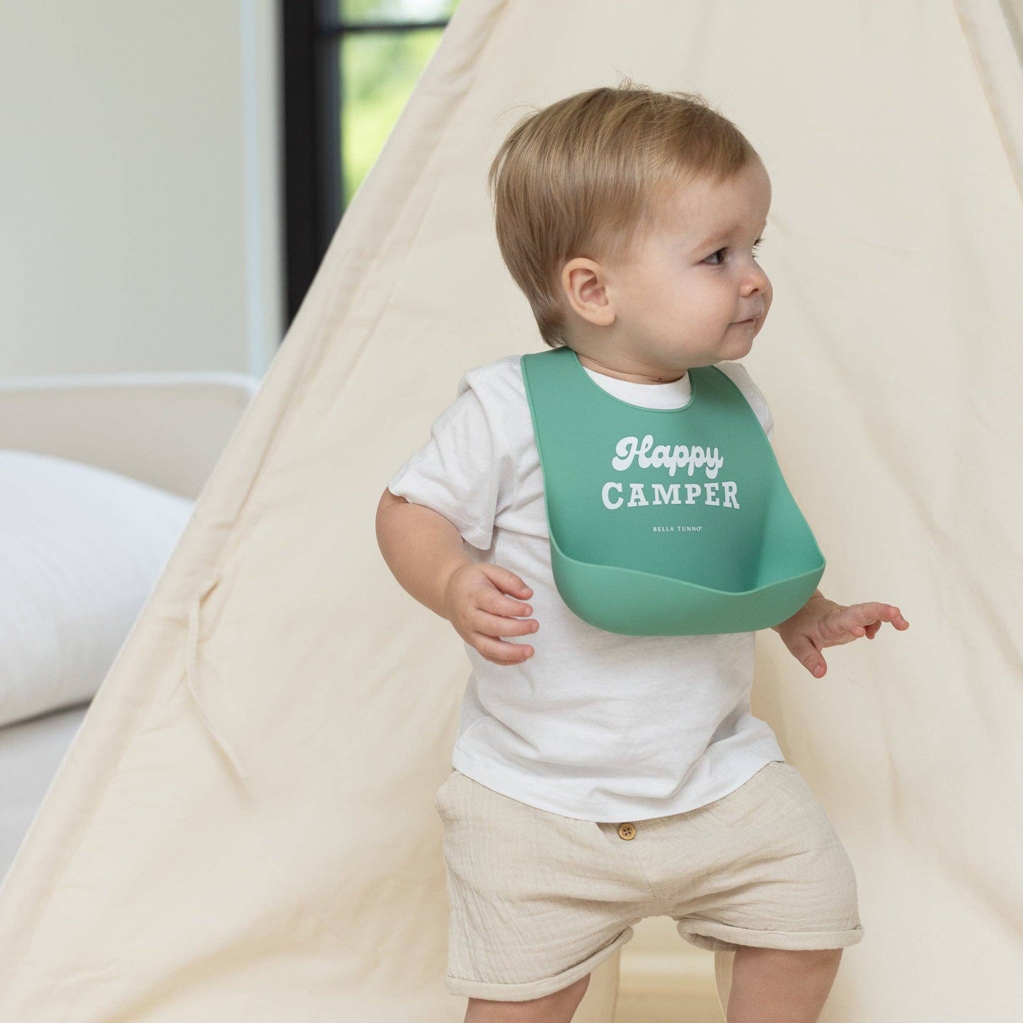 Bella Tunno - Happy Camper Wonder Bib: Green