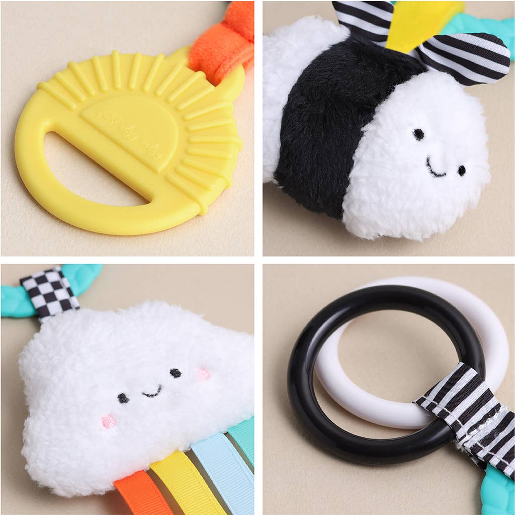 Itzy Ritzy - Bitzy Busy Ring™ Teething Activity Toy: High Contrast