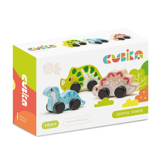 Toysmith - Cubika Wooden Toy Set Joyful Dinos