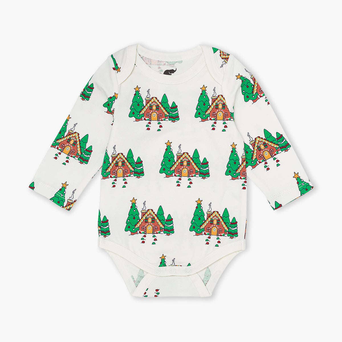 Monica + Andy - Gingerbread House Long Sleeve Jack + Jill Bodysuit