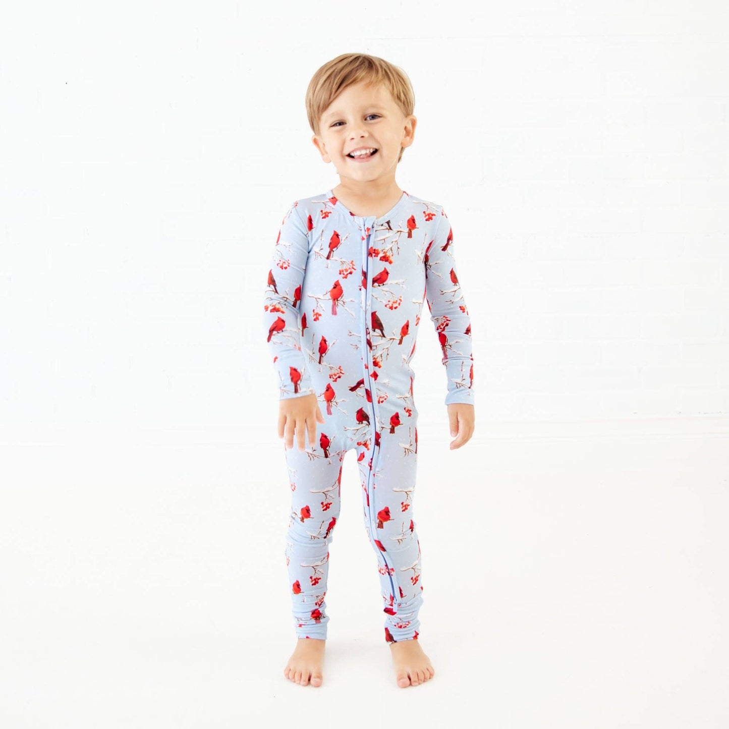 Dreamiere - Love From Above Winter Cardinal Bamboo Baby Convertible Footie