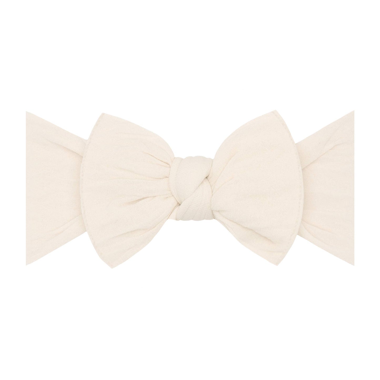 Baby Bling Bows - The Original Knot soft nylon headband: Oatmeal