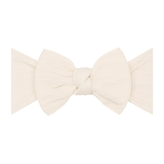 Baby Bling Bows - The Original Knot soft nylon headband: Oatmeal