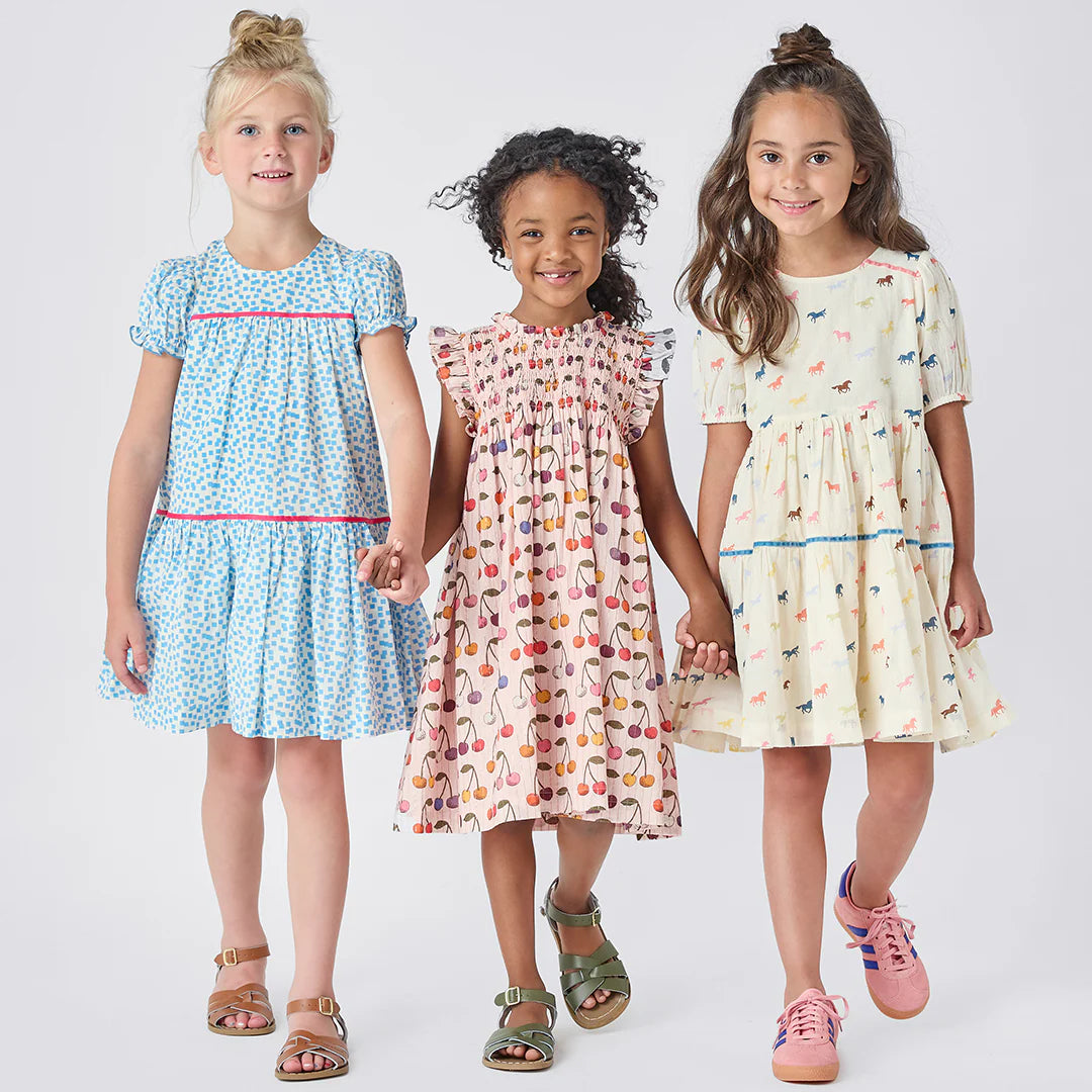 Pink Chicken - Girls Stevie Dress - Cloud Pink Cherry