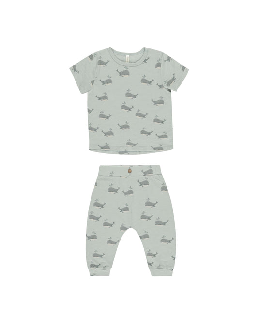 Rylee + Cru - Tee + Slouch Pant Set | Whales