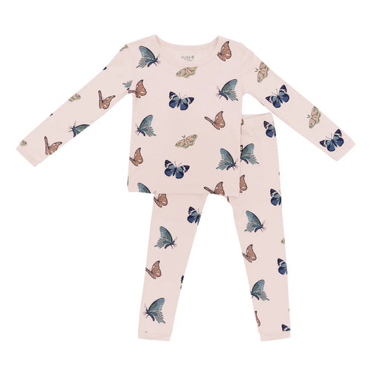 Kyte Baby - Long Sleeve Blush Butterfly PJs