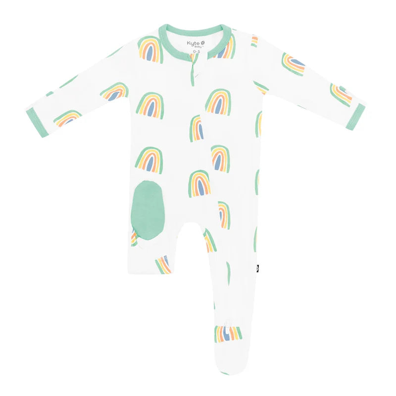 Kyte Baby - Wasabi Rainbow Zippered Footie