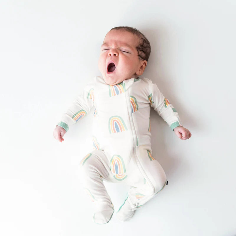 Kyte Baby - Wasabi Rainbow Zippered Footie