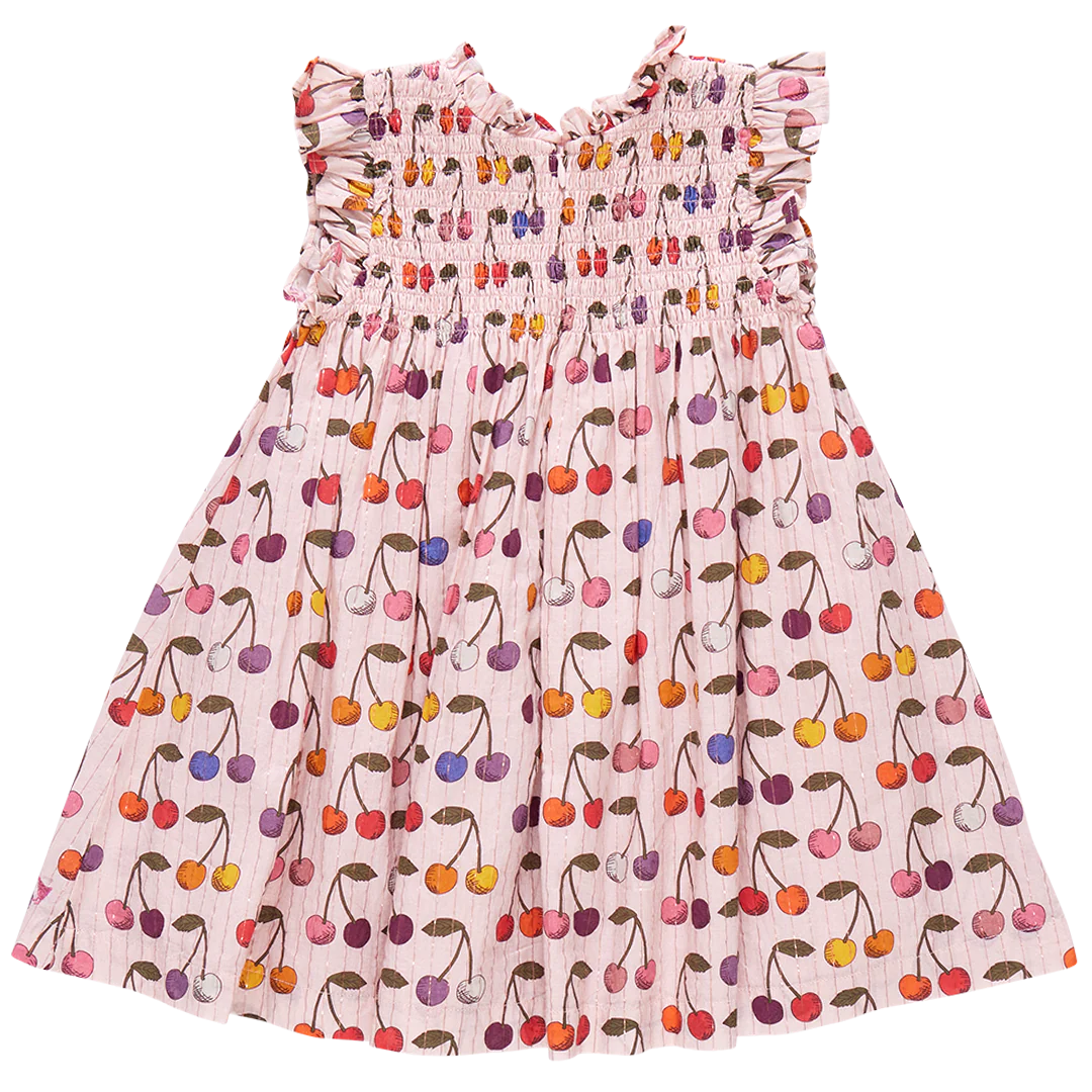 Pink Chicken - Girls Stevie Dress - Cloud Pink Cherry