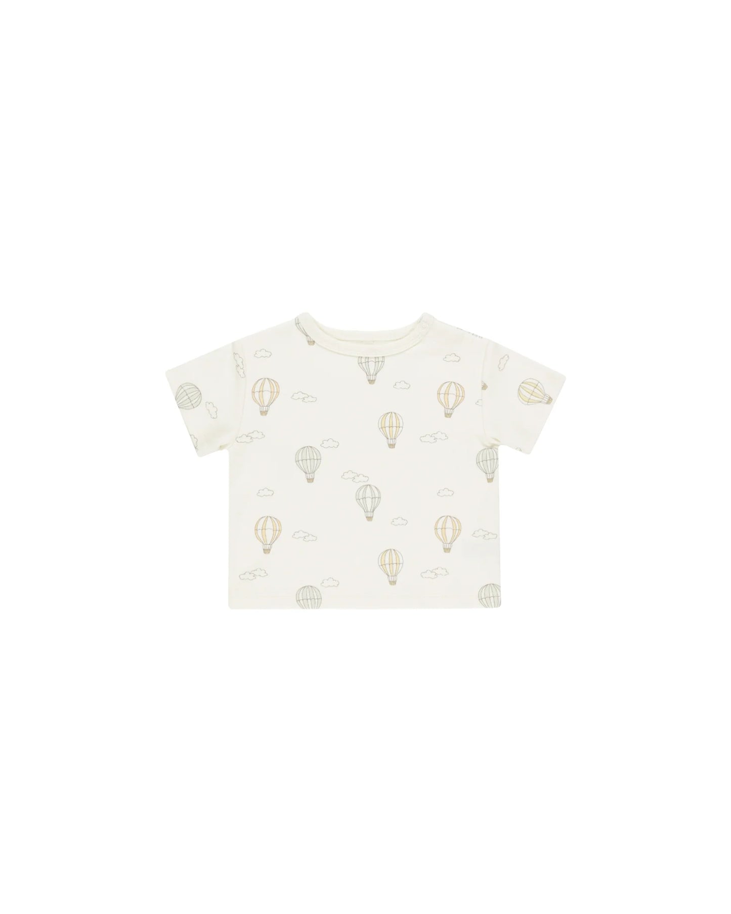 Quincy Mae - HOT AIR BALLOONS BOXY TEE AND PLAY SHORTS IN BLUE