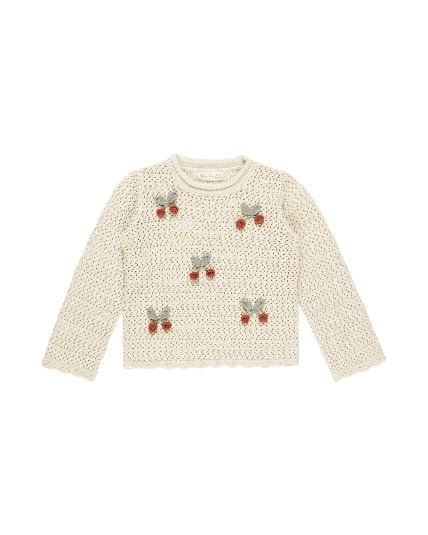 Rylee + Cru - Cherries Crochet Knit Pullover