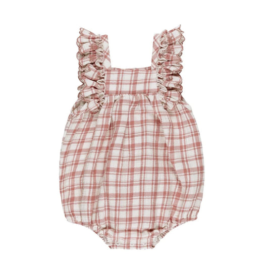 Quincy Mae - MAYA ROMPER || PINK PLAID