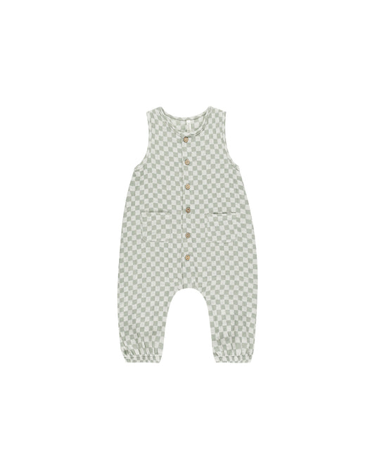 Rylee + Cru - Sage Check Woven Jumpsuit