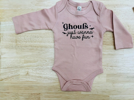 kins + noah co. - ghouls just wanna have fun onesie & t-shirt