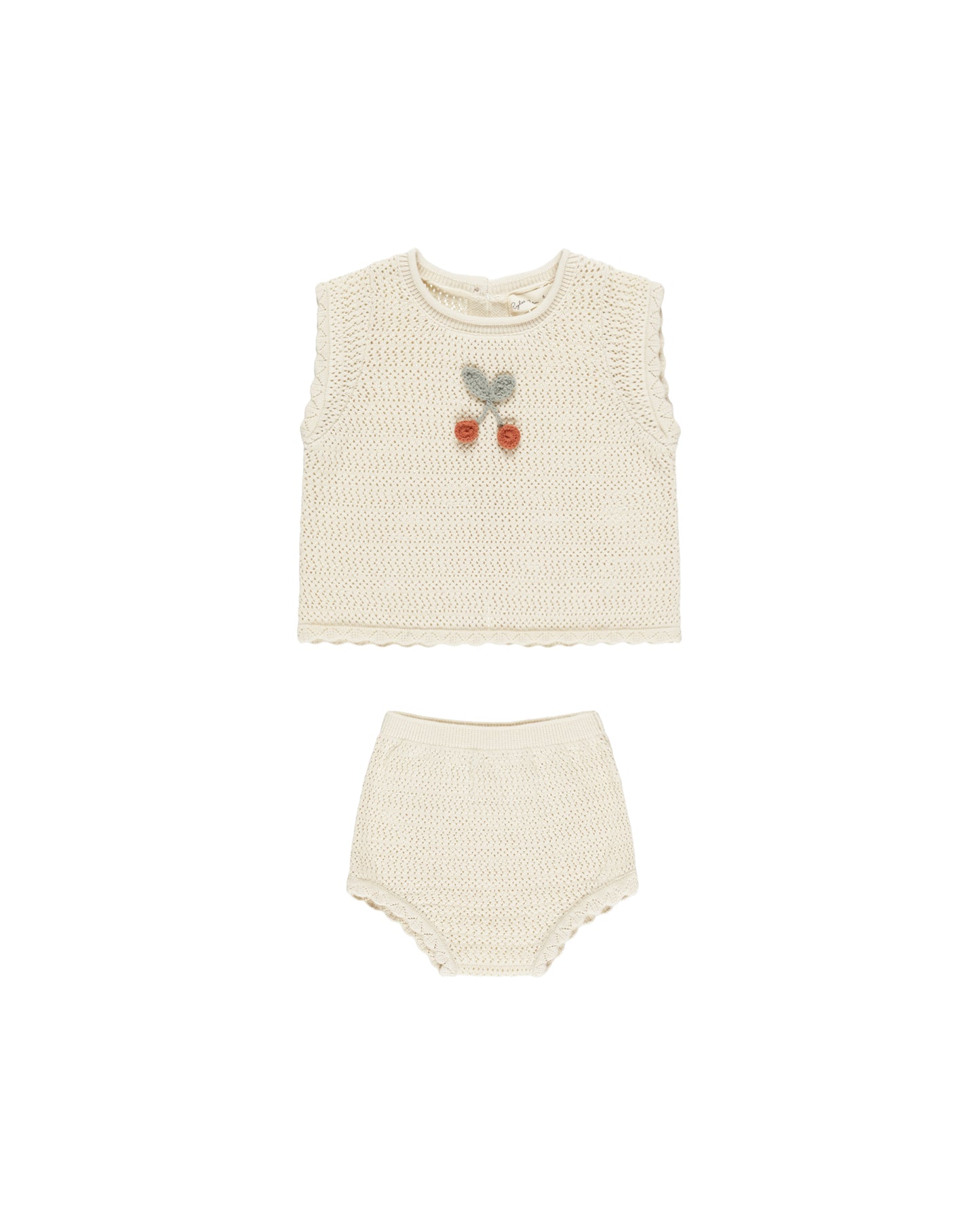 Rylee + Cru - Scallop Knit Cherry Set